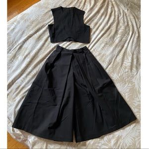 Blaque Label Crop Top and Wide Leg Pants - Size S